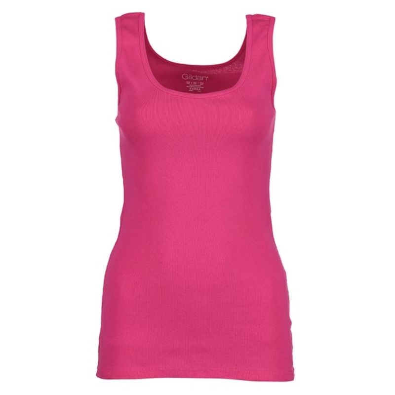 Gildan Women's Ribbed 100% Cotton Tank Top - 6 Pack | eBay